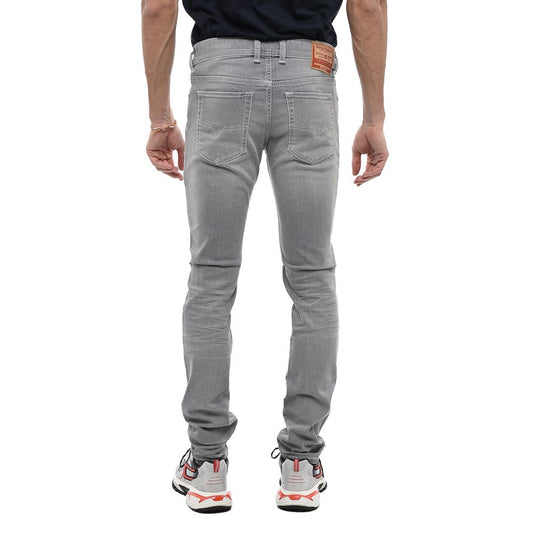 Diesel Gray Cotton Men Skinny Jean