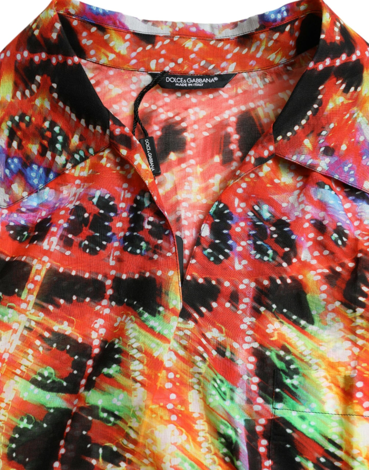 Mehrfarbiges Baumwoll-T-Shirt mit Luminarie-Print von Dolce & Gabbana