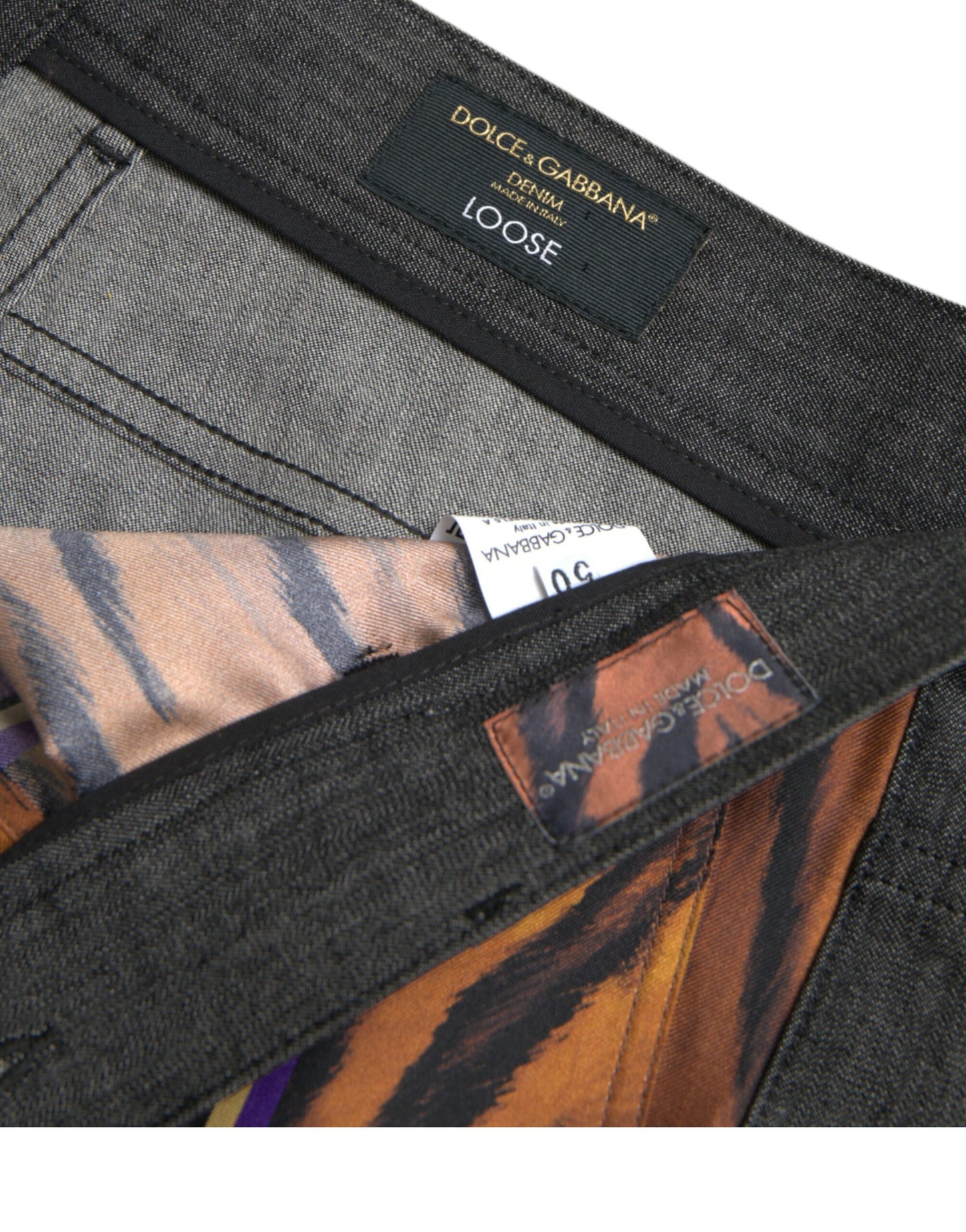 Dolce & Gabbana – Lockere, schmal zulaufende Baumwollhose mit Tiger- und Leopardenmuster in mehreren Farben