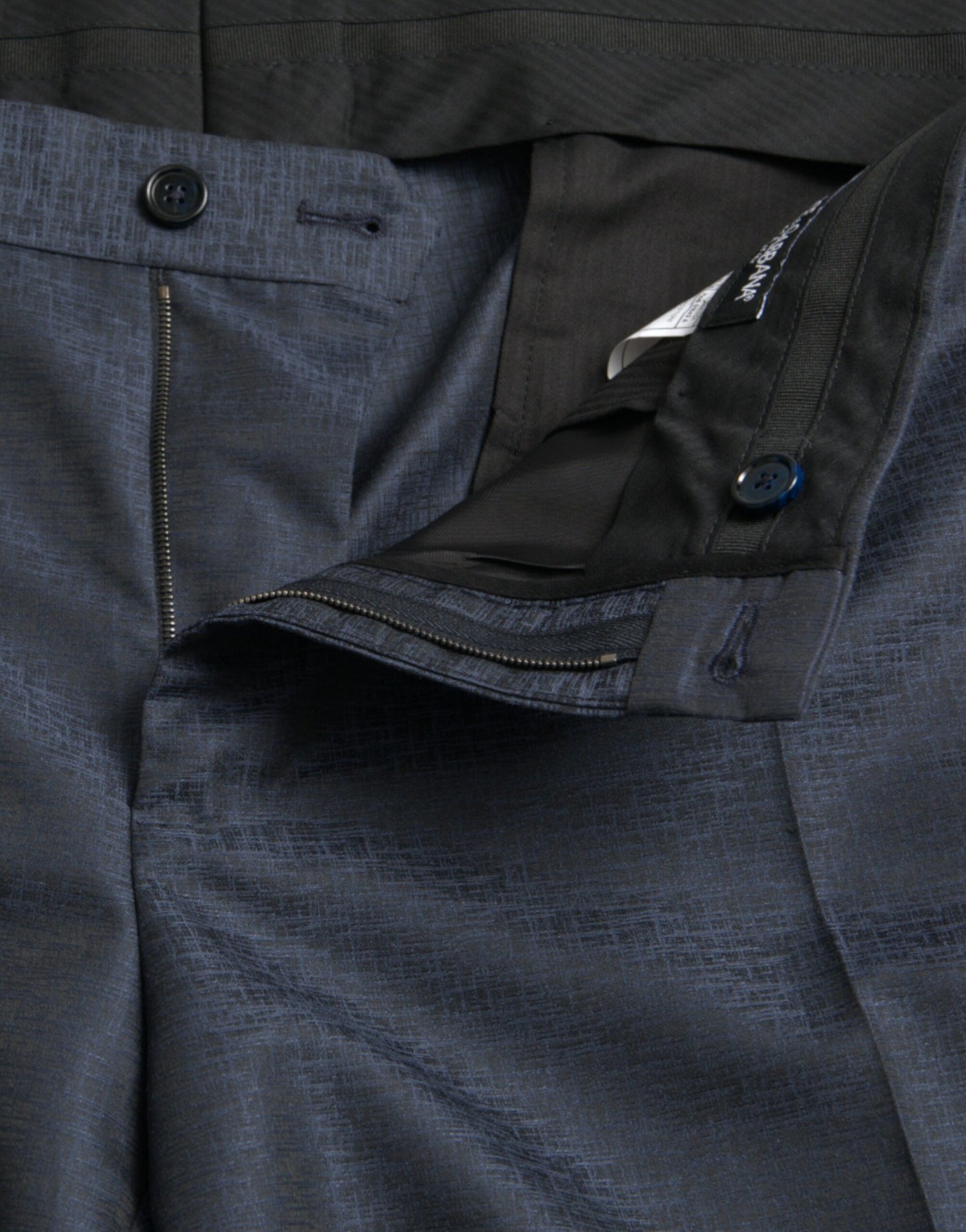 Dolce & Gabbana Blaue Herren-Enge Anzughose aus Wolle