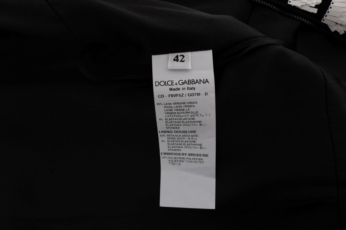 Dolce & Gabbana Mehrfarbig gestreiftes Stretchkleid mit Pailletten