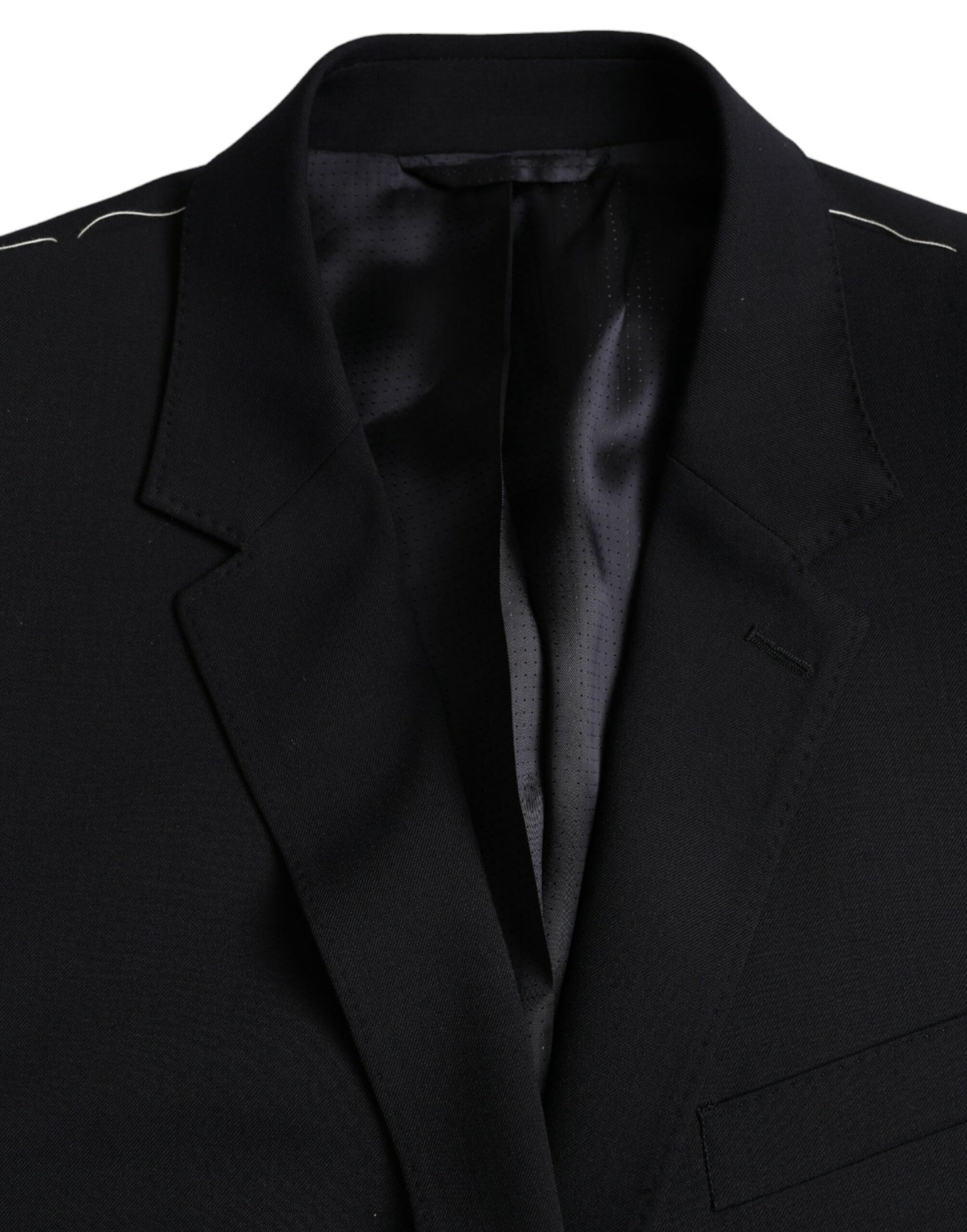 Dolce & Gabbana Schwarzer MARTINI Einreihiger Mantelblazer