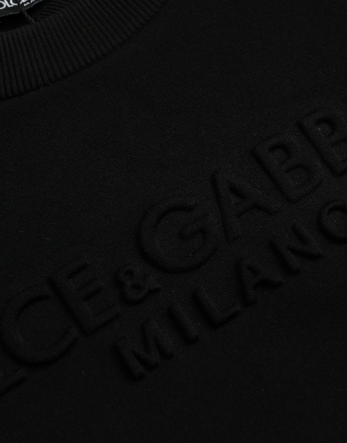 Dolce & Gabbana – Schwarzer Sweatshirt-Pullover aus Baumwolle mit langen Ärmeln
