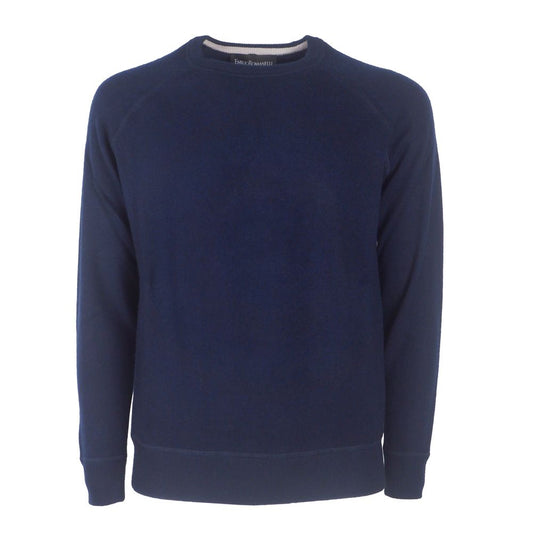 Emilio Romanelli Blauer Kaschmir-Herrenpullover