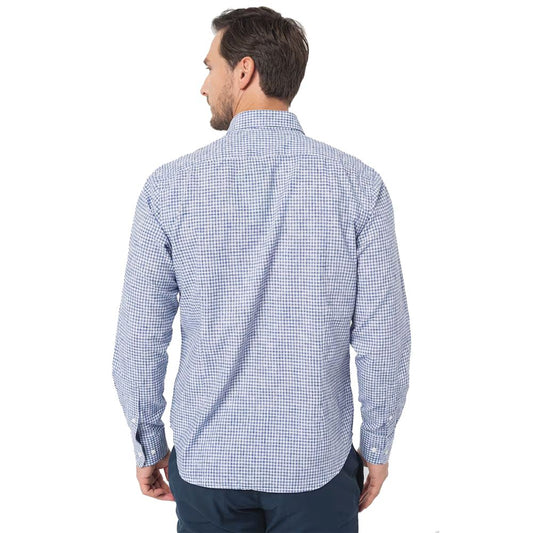 La Martina Elegantes kariertes Baumwollhemd mit gesticktem Logo