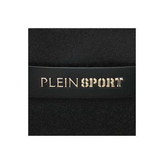 Plein Sport – Schicke Tragetasche in Ebenholz mit silbernem Logo-Akzent