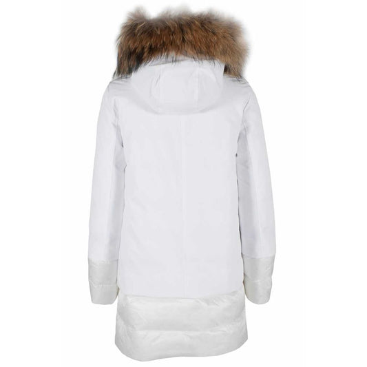 Yes Zee – Schicke, gesteppte Daunenjacke aus Nylon mit Pelzkapuze