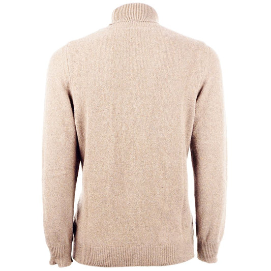Emilio Romanelli Beige Kaschmir-Herrenpullover