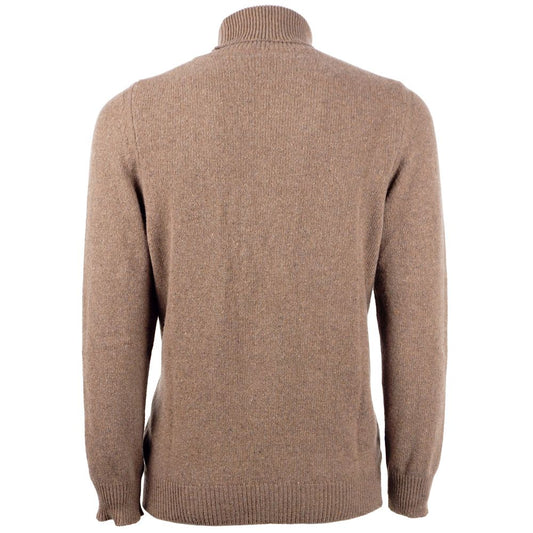 Emilio Romanelli Brauner Kaschmirpullover für Herren