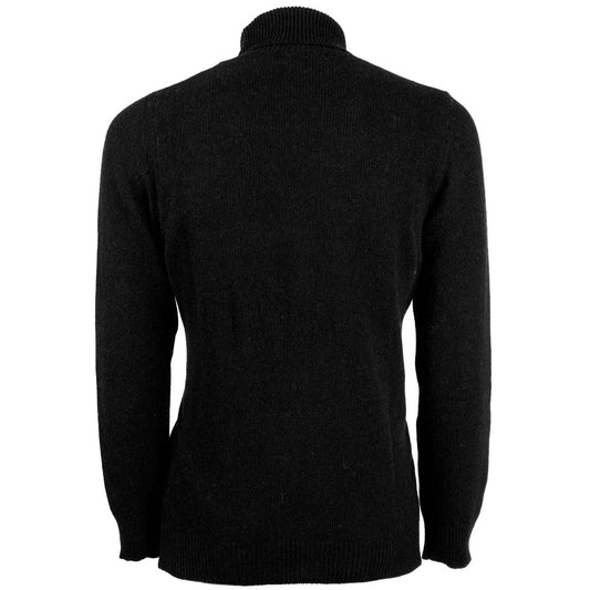 Emilio Romanelli Schwarzer Kaschmirpullover für Herren