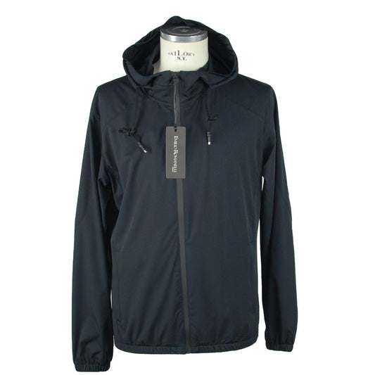 Emilio Romanelli Schwarze Polyester-Herrenjacke