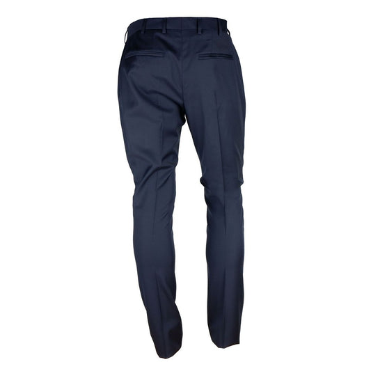 Blaue Wollhose für Herren, Made in Italy
