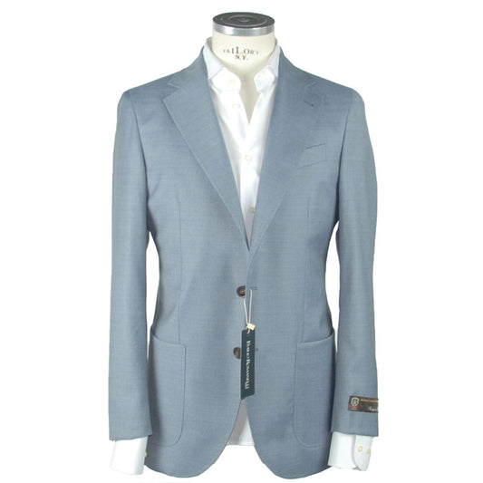 Emilio Romanelli Blauer Wollblazer für Herren