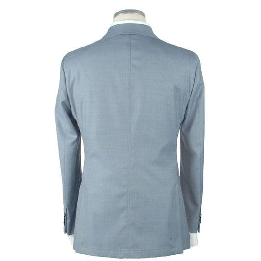 Emilio Romanelli Blauer Wollblazer für Herren