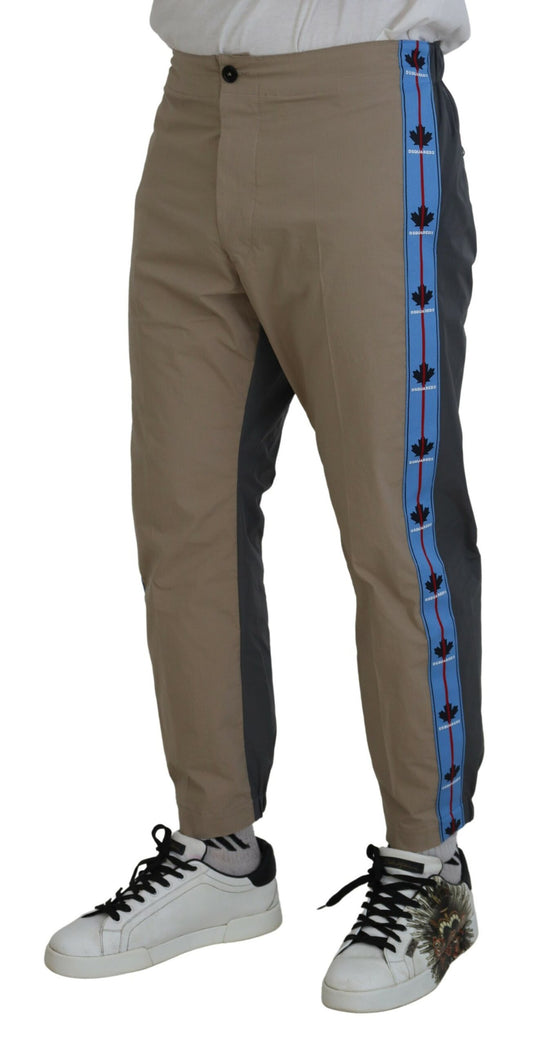 Dsquared² Baumwolle Braun Grau Zweifarbig Herren Freizeithose