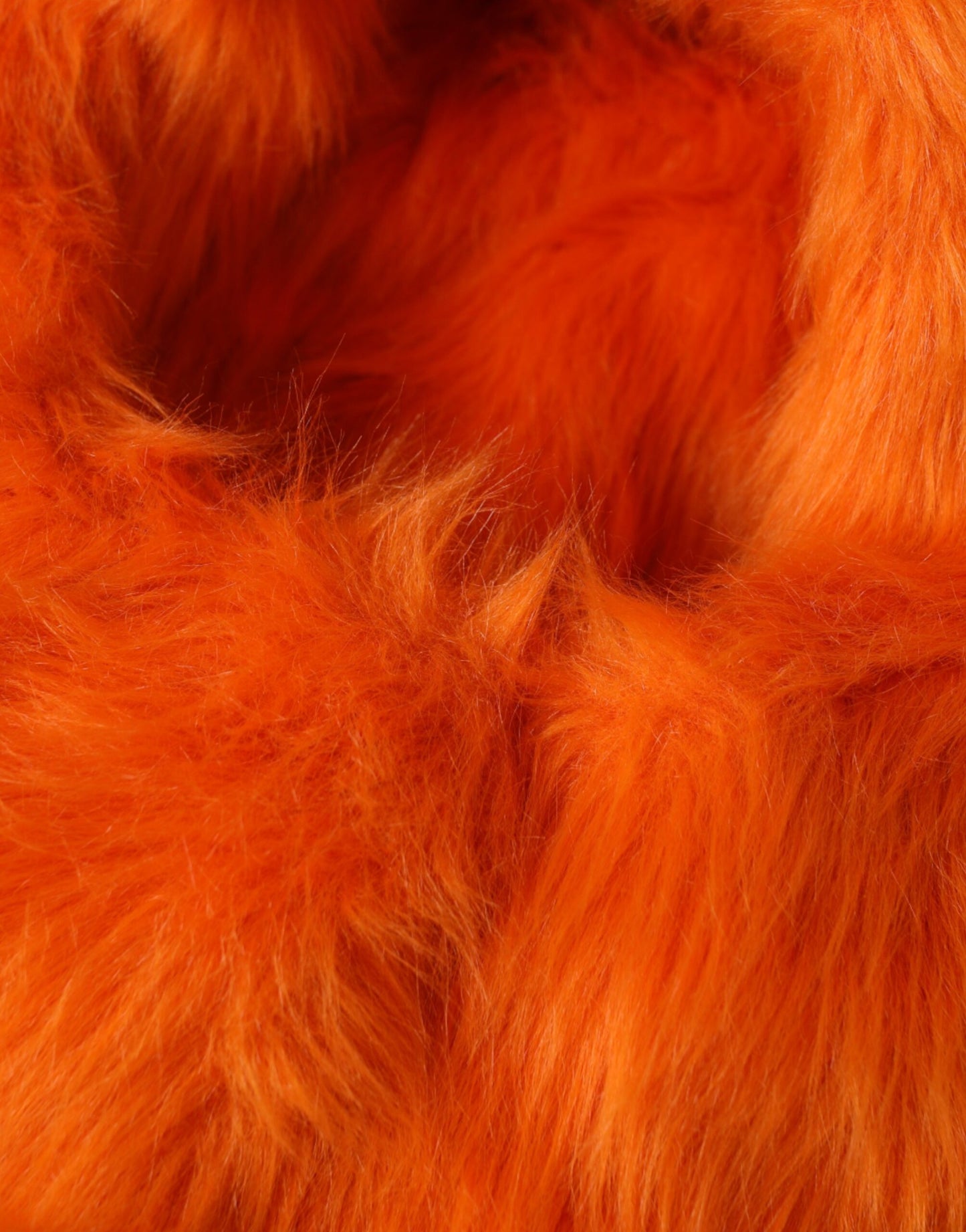 Dolce & Gabbana – Orangefarbener Wickelhut aus Kunstpelz