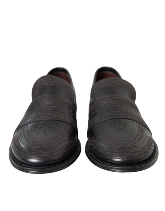 Dolce & Gabbana Herren Halbschuhe aus schwarzem und braunem Leder