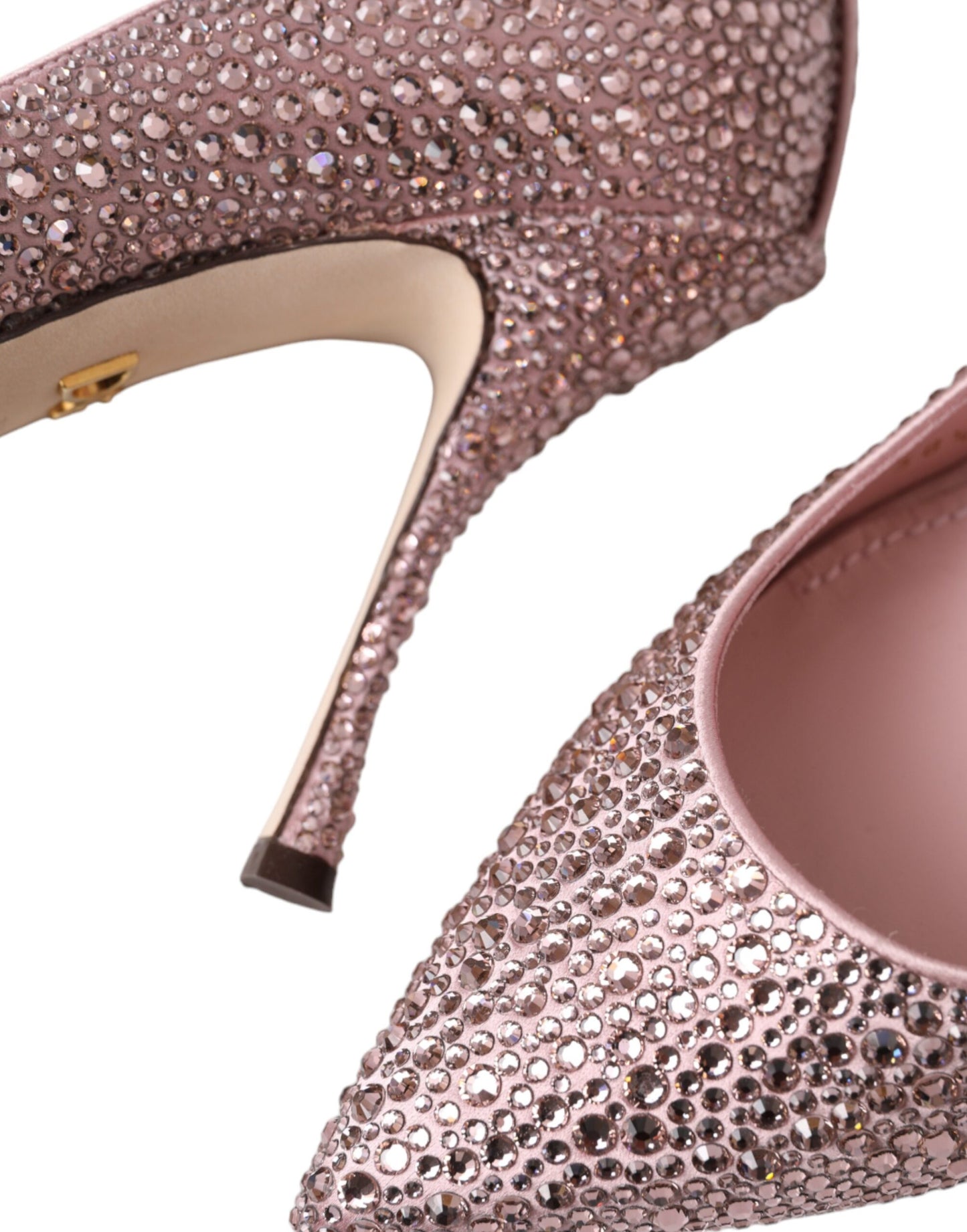 Dolce & Gabbana Pink Strass Kristall Heels Pumps Schuhe