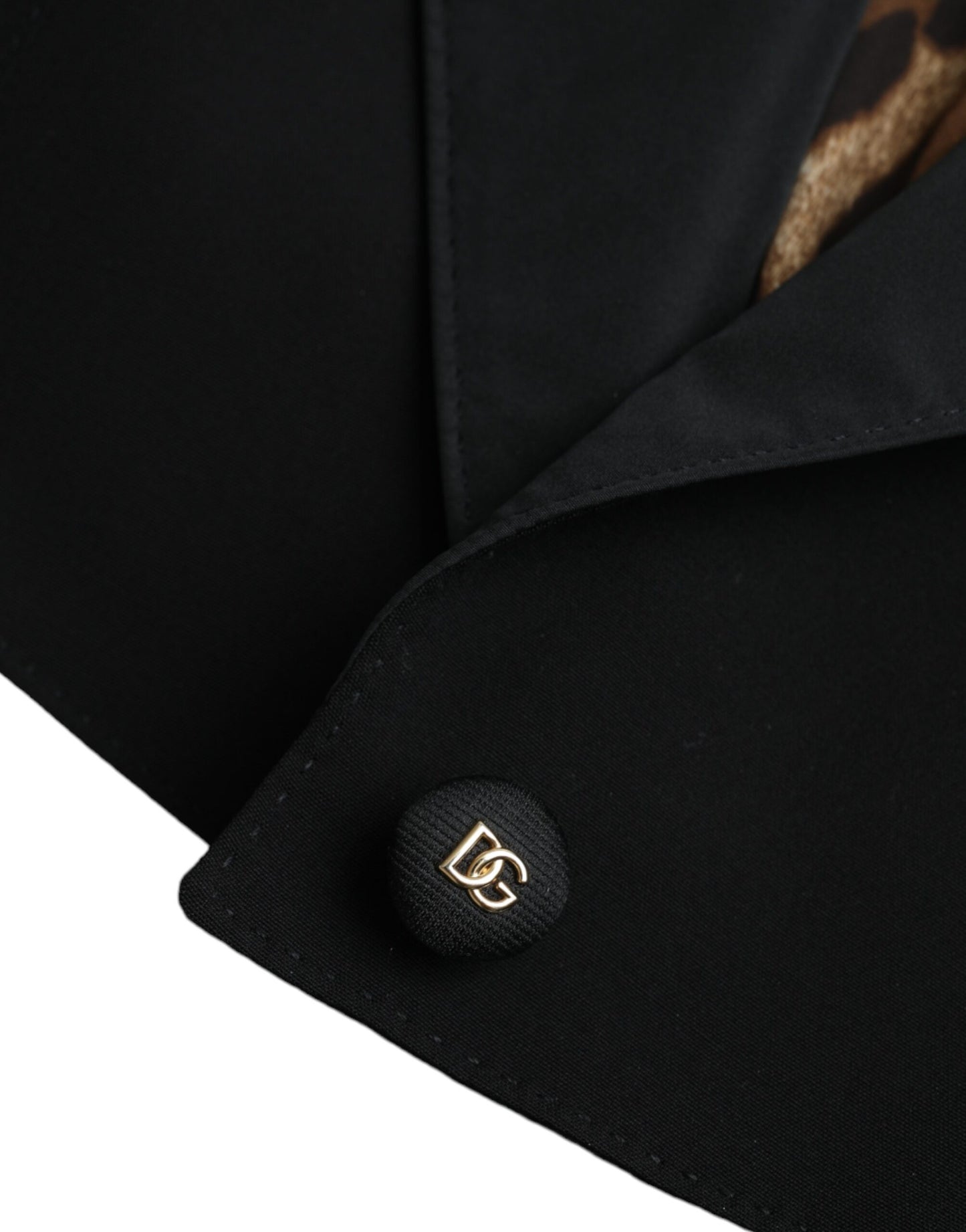 Dolce & Gabbana – Kurze Jacke aus schwarzem Polyester mit Puffärmeln