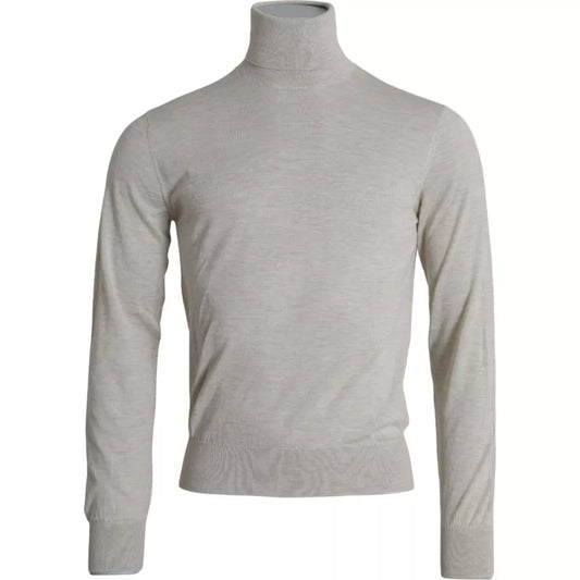 Dolce & Gabbana Pullover Beige Kaschmir Rollkragenpullover