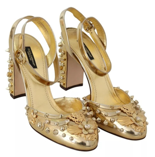 Dolce & Gabbana Vally Slingback-Sandalen mit goldenen Nieten