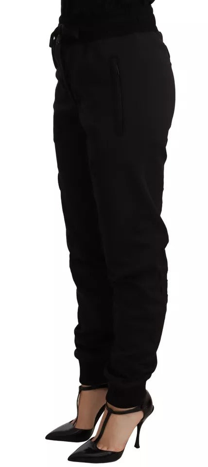 Dolce & Gabbana Schwarze Joggerhose für Damen aus Polyester