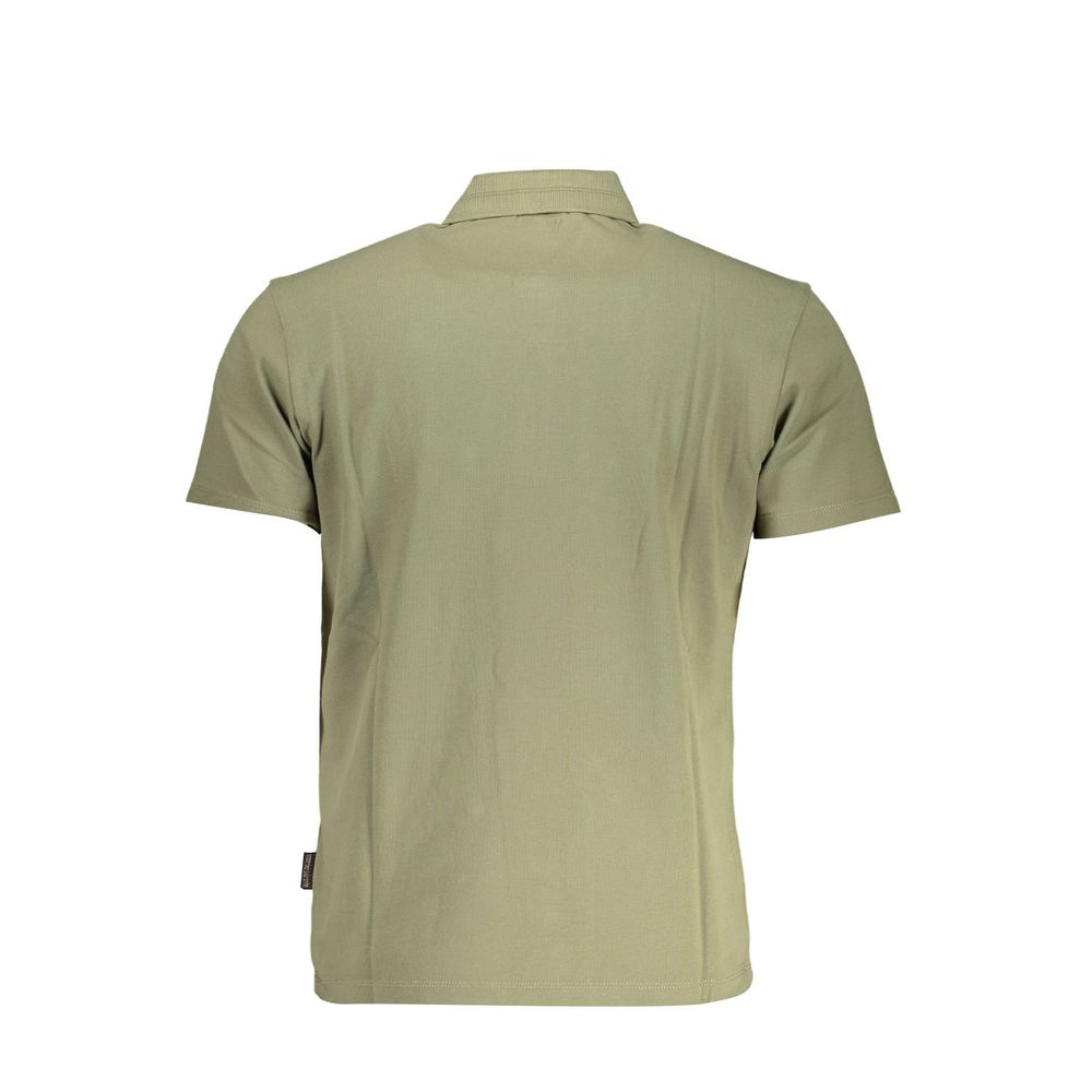 Napapijri Herren-Poloshirt aus grüner Baumwolle