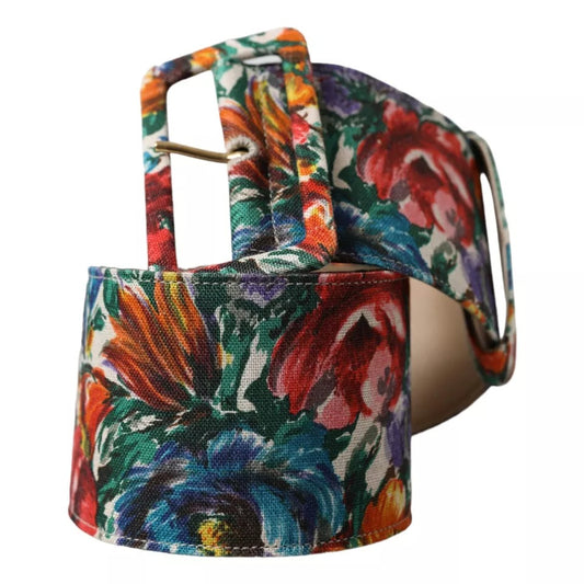 Mehrfarbiger, breiter Taillengürtel aus Carretto-Stoff von Dolce & Gabbana