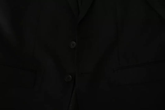 Dolce & Gabbana – Schwarzer Slim Fit-Blazer aus Wolle mit Revers