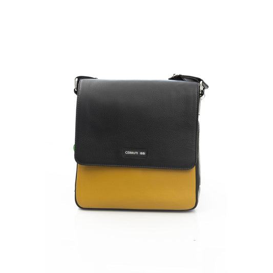 Cerruti 1881 Gelbe Leder-Umhängetasche für Damen