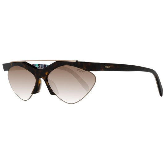 Emilio Pucci Braune Sonnenbrille aus Metall und Kunststoff