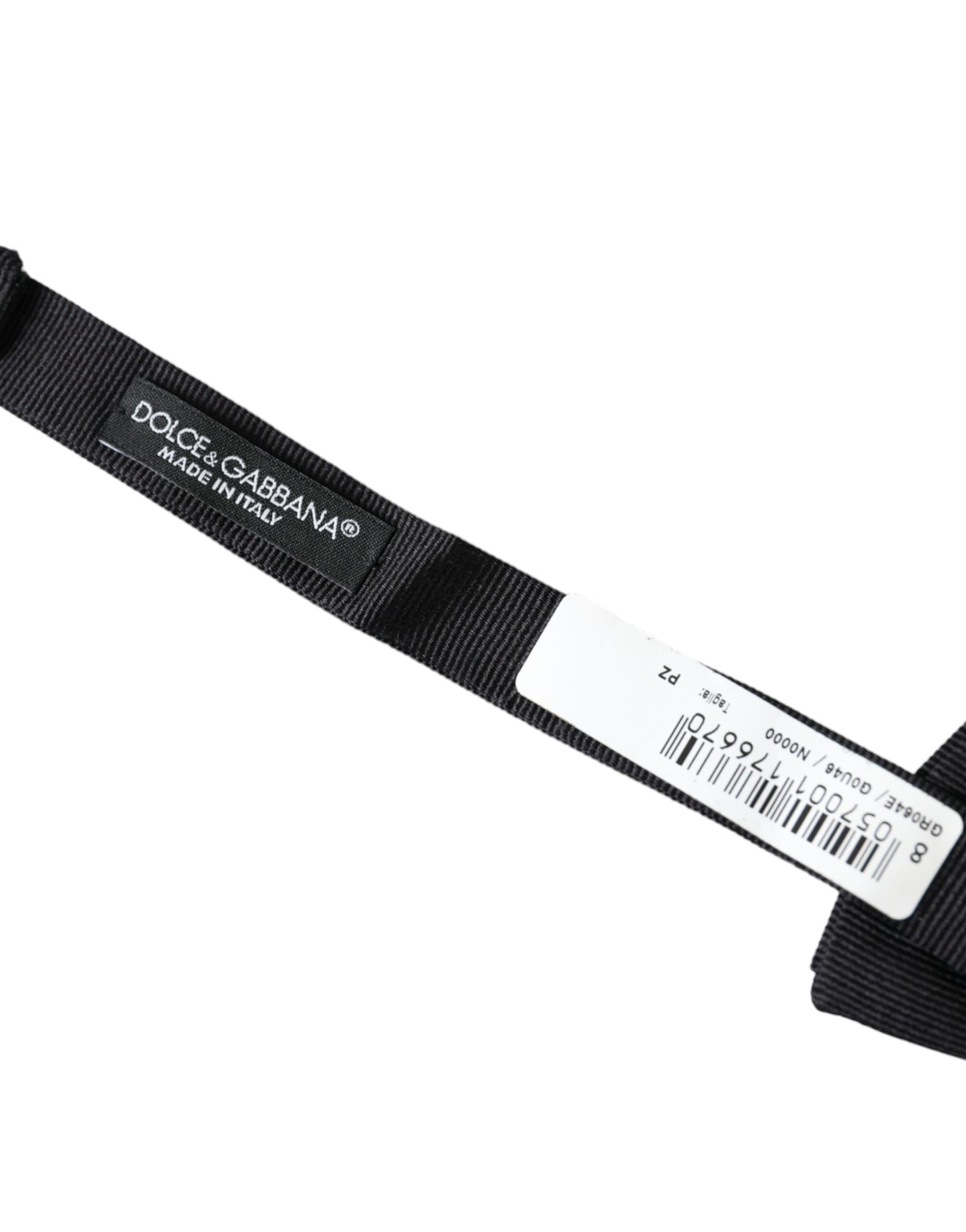 Dolce & Gabbana Schwarze Herrenfliege aus Seide mit verstellbarem Hals