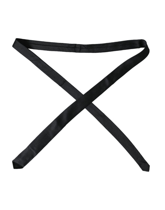 Dolce & Gabbana – Verstellbare Krawatte aus 100 % Seide in Schwarz