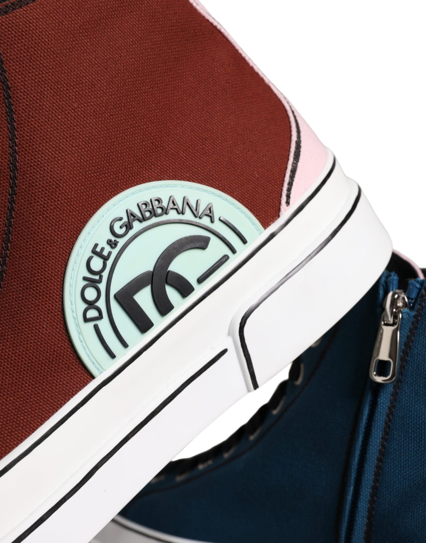 Dolce & Gabbana Mehrfarbige Patchwork-High-Top-Sneaker