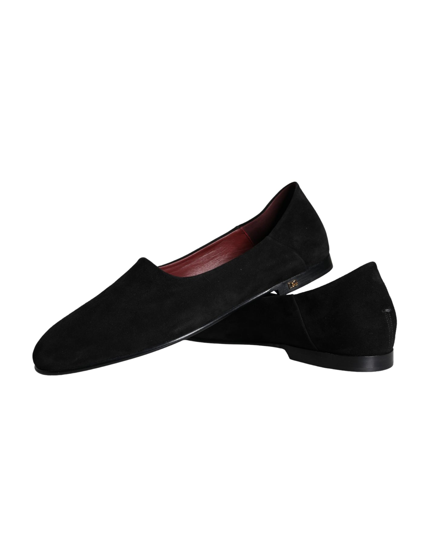 Dolce & Gabbana – Formelle Slipper aus schwarzem Wildleder