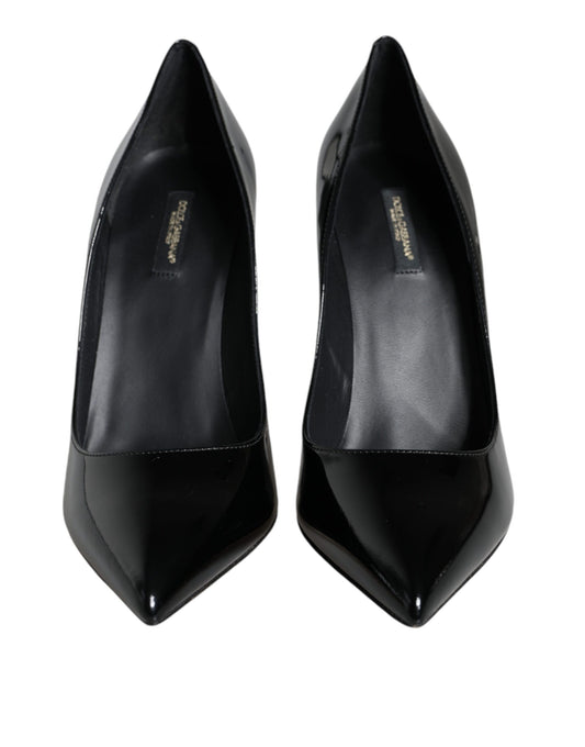 Dolce & Gabbana Bellucci Pumps aus schwarzem Lackleder mit Absatz