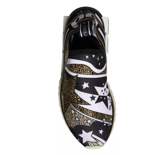 Dolce & Gabbana – Sorrento-Sneakers mit mehrfarbigem Comet-Stern-Print