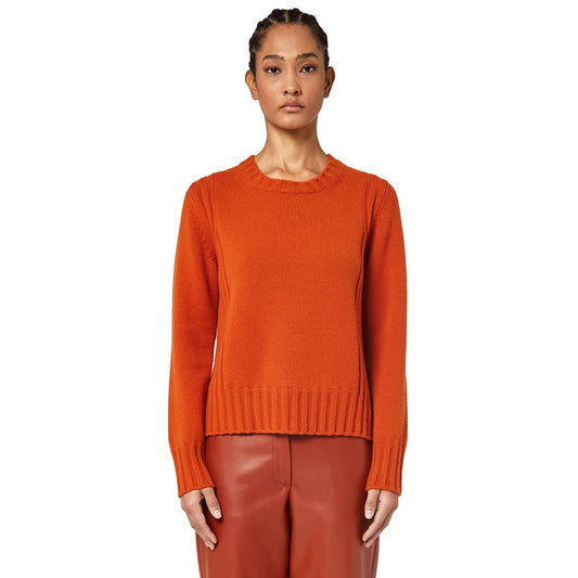 Alpha Studio – Orangefarbener Kaschmirpullover