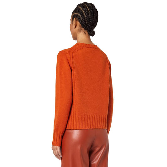 Alpha Studio – Orangefarbener Kaschmirpullover