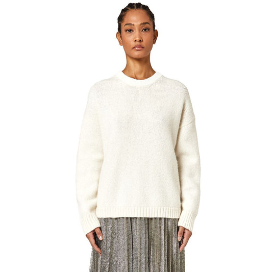 Alpha Studio – Weißer Pullover aus recycelter Wolle für Damen