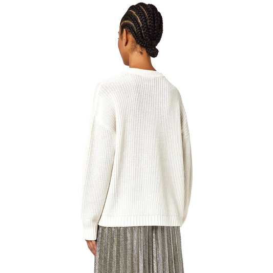 Alpha Studio – Weißer Pullover aus recycelter Wolle für Damen