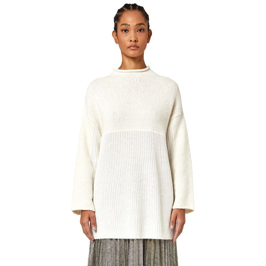 Alpha Studio – Weißer Pullover aus recycelter Wolle für Damen