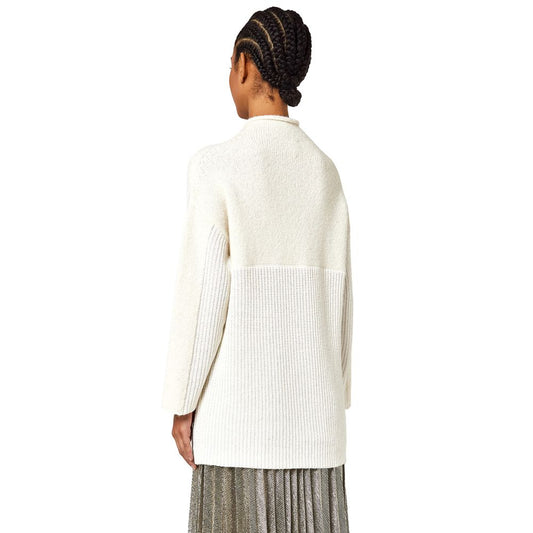 Alpha Studio – Weißer Pullover aus recycelter Wolle für Damen
