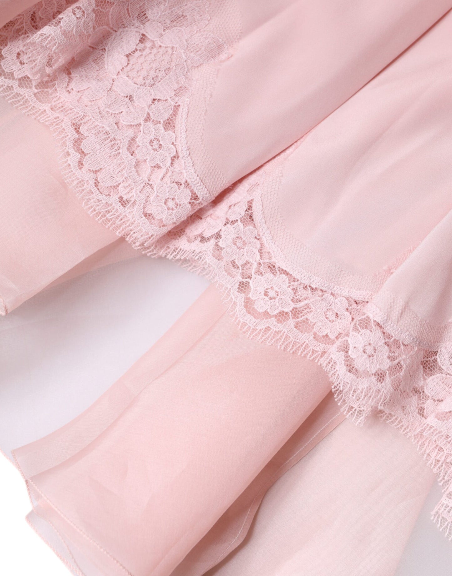 Dolce & Gabbana – Trägerloses Maxikleid aus Seide in A-Linie in Rosa