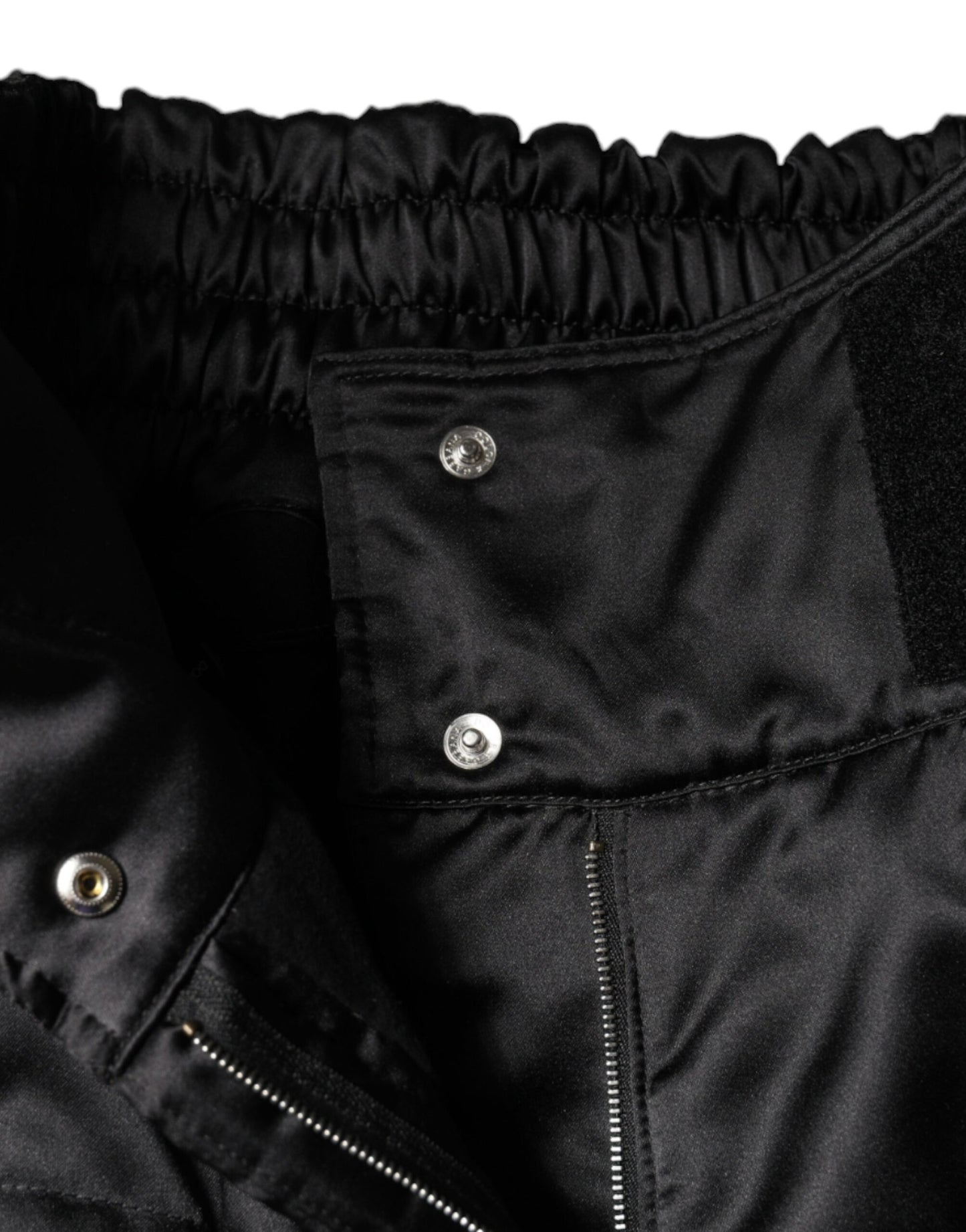 Dolce & Gabbana – Schwarze, gesteppte Bootcut-Hose mit hoher Taille für Damen