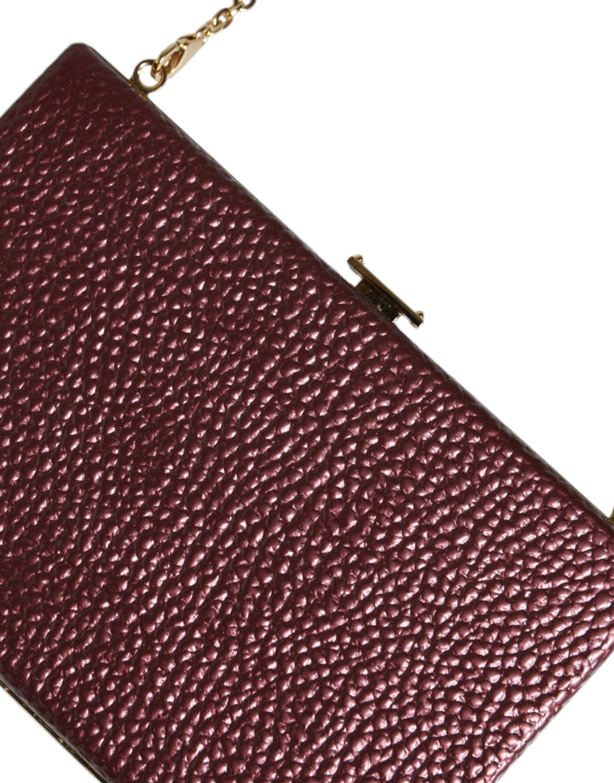 Dolce & Gabbana – Abend-Umhängetasche aus kastanienbraunem Leder