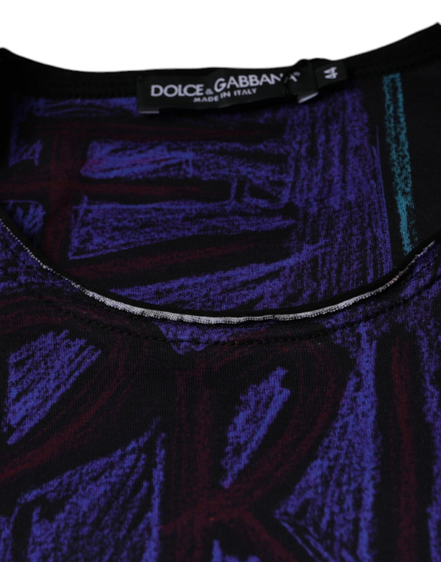 Dolce & Gabbana Baumwoll-T-Shirt mit mehrfarbigem Grafikdruck