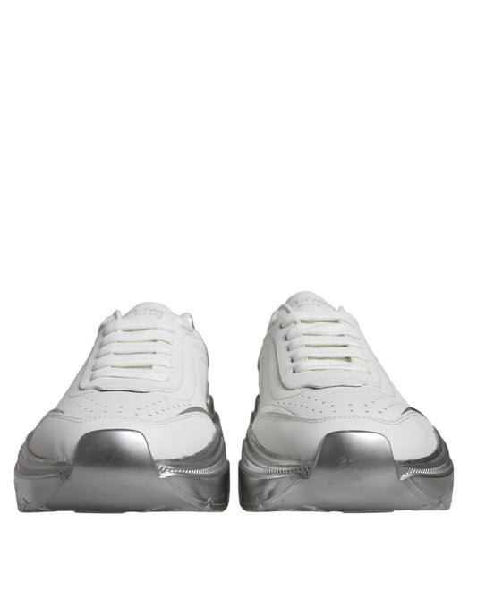 Dolce & Gabbana Weiß Silber Daymaster Low Top Sneakers Schuhe