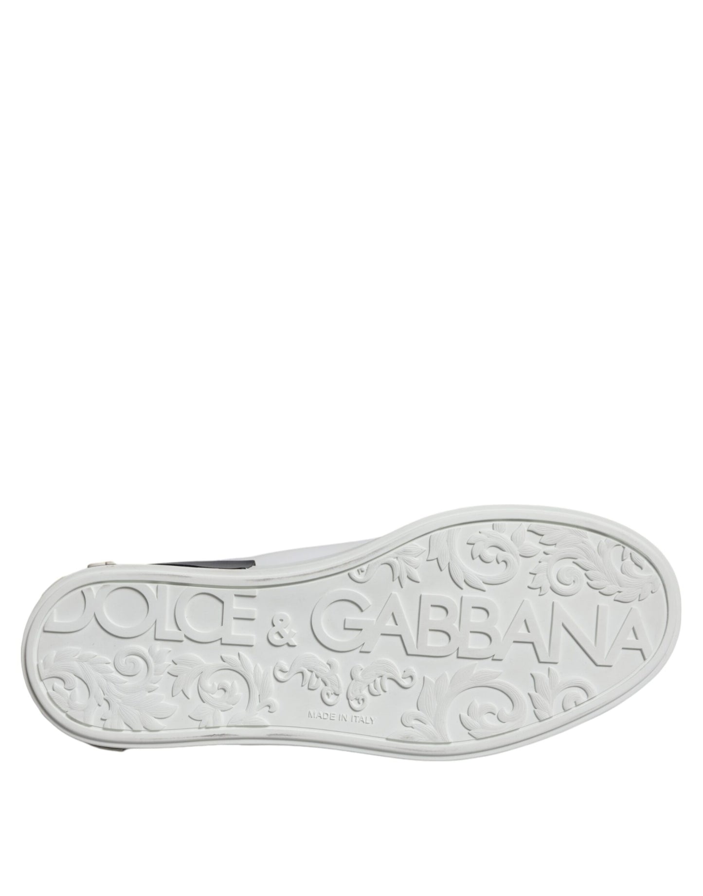 Dolce & Gabbana – Portofino-Sneakers aus schwarzem Leder mit Logo