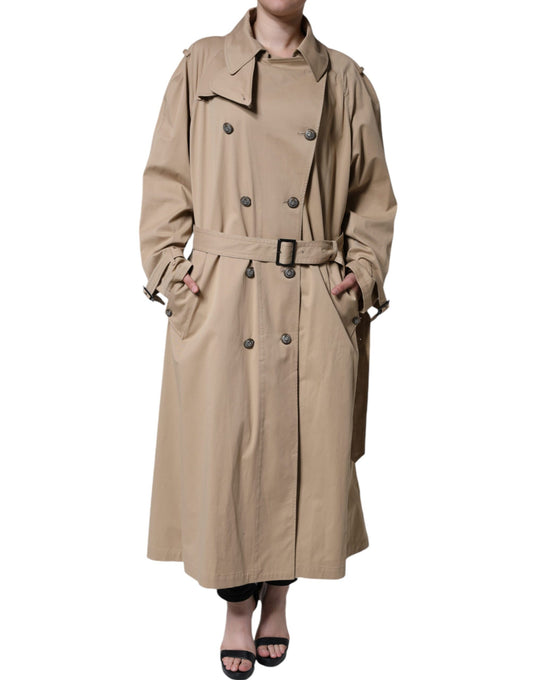 Dolce & Gabbana – Zweireihige Trenchcoat-Jacke in Khaki